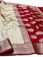 Soft Silk Zari Work Plain Banarasi Saree