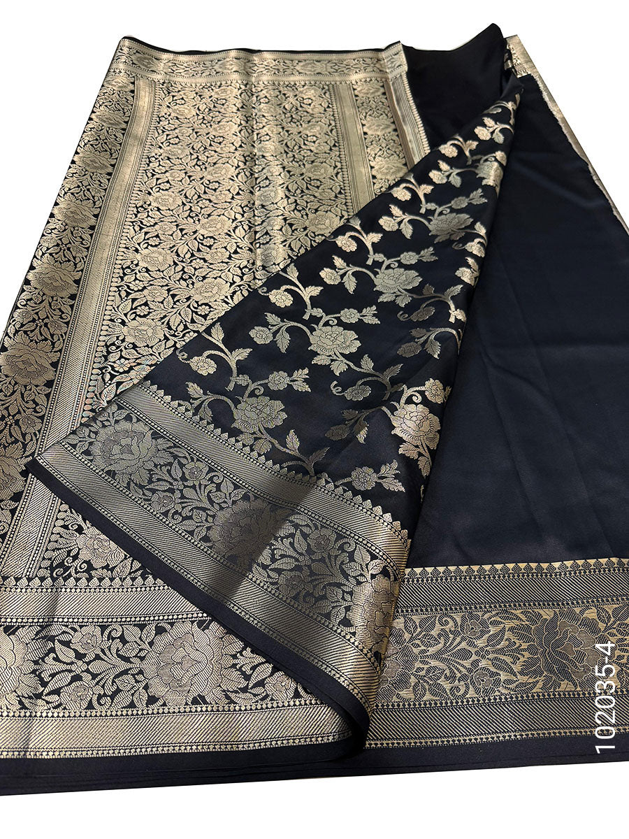 Katan Silk Zari Work Designer Banarasi Saree