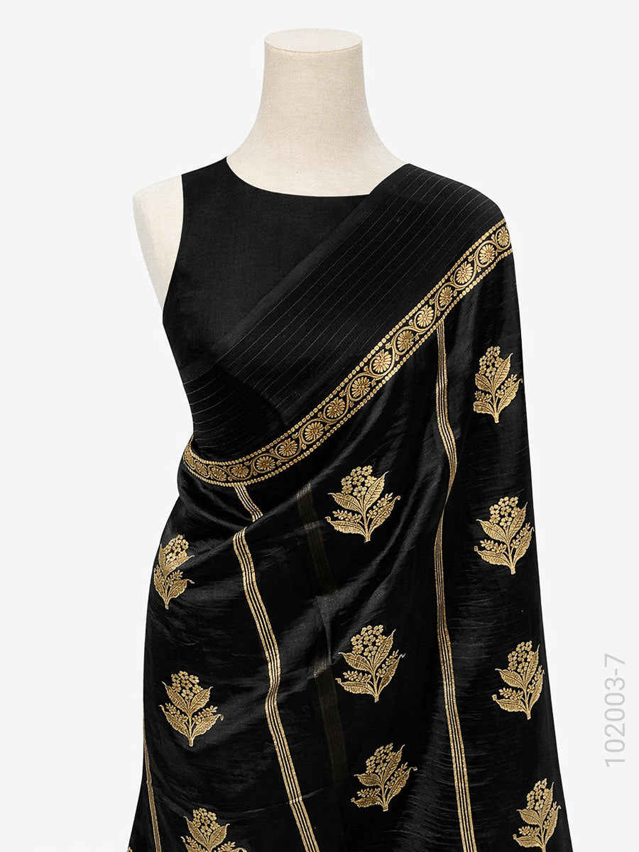 Soft Silk Zari Work Buta Banarasi Saree