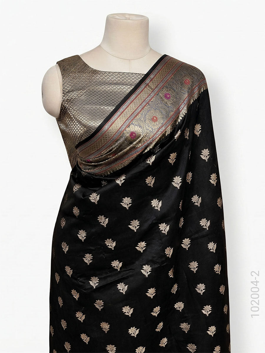 Soft Silk Resham and Zari Work Buti Banarasi Saree