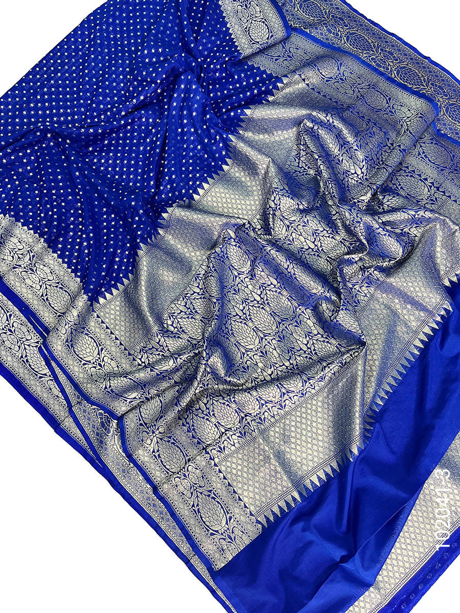 Georgette Zari Work Buti Banarasi Saree
