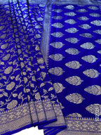Katan Silk Zari Work Jaal Banarasi Saree