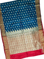 Satin Silk Zari Buti Work Banarasi Saree