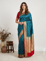 Satin Silk Zari Buti Work Banarasi Saree