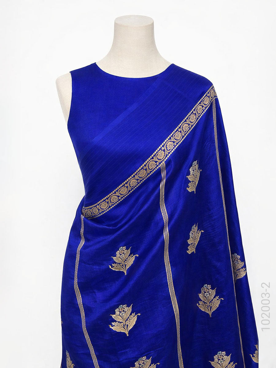 Soft Silk Zari Work Buta Banarasi Saree