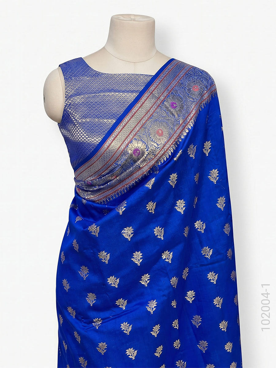 Soft Silk Resham and Zari Work Buti Banarasi Saree