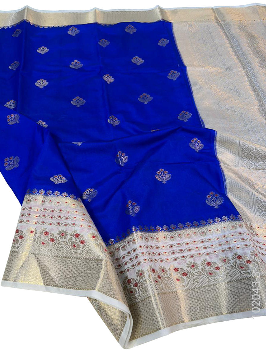 Soft Silk Zari Work Buta Banarasi Saree
