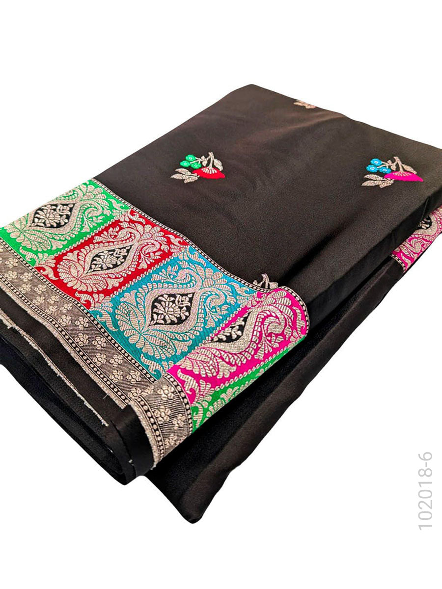 Mashru Silk Resham and Zari Work Designer Banarasi Saree