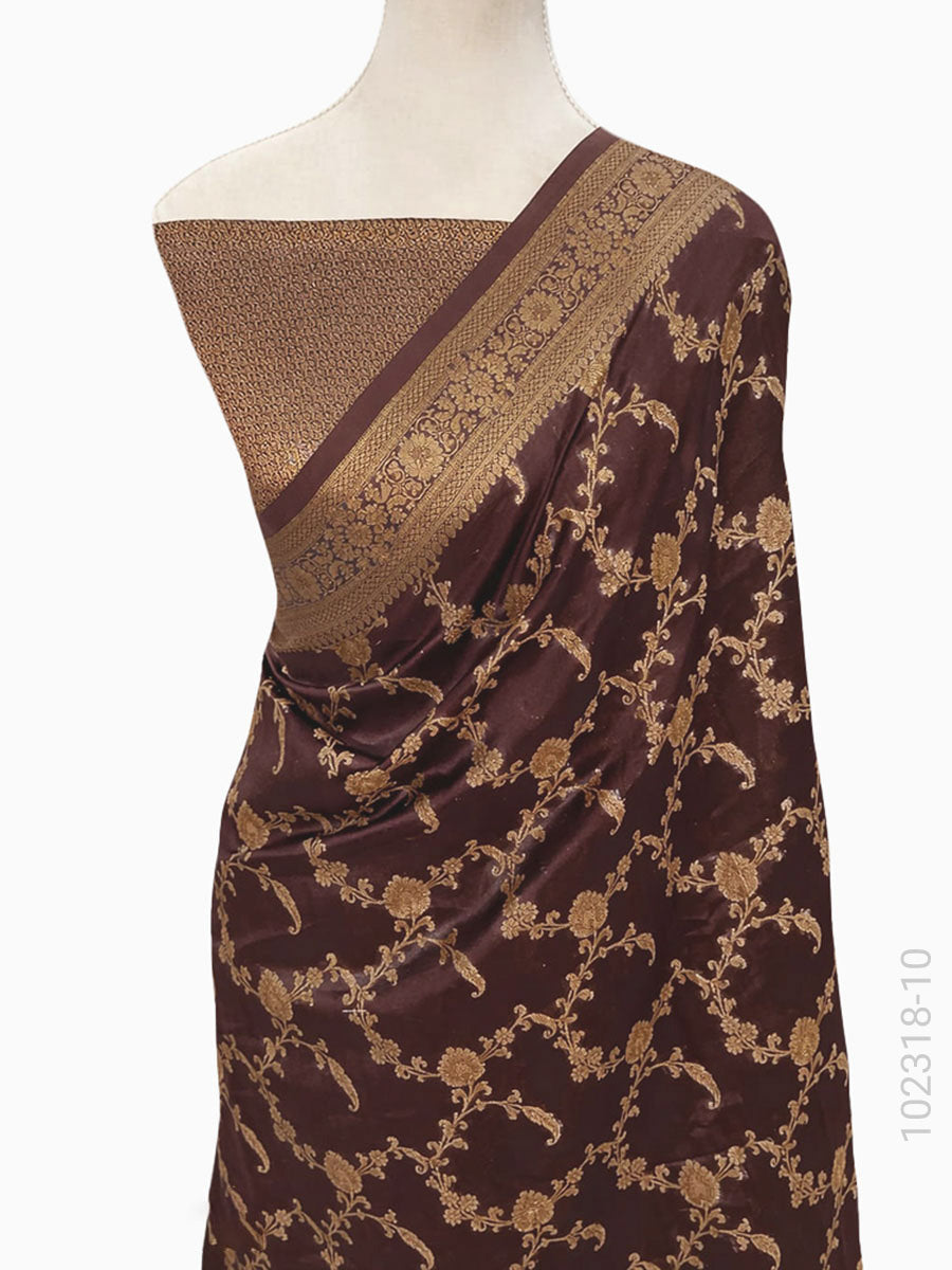 Soft Silk Zari Work Jaal Banarasi Saree