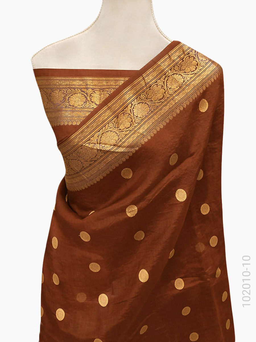 Kora Organza Zari Work Buta Banarasi Saree