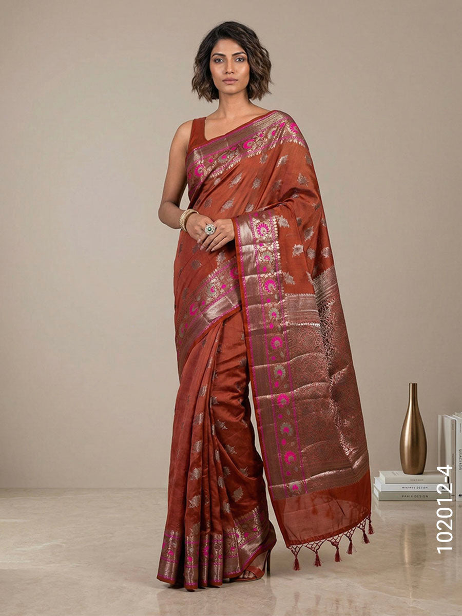 Soft Silk Resham and Zari Work Buta Banarasi Saree