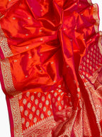 Katan Silk Zari Work Buti Banarasi Saree
