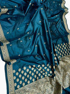 Katan Silk Zari Work Buti Banarasi Saree