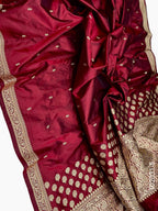 Katan Silk Zari Work Buti Banarasi Saree