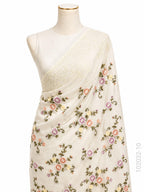 Kora Organza Embroidery Work Floral Banarasi Saree