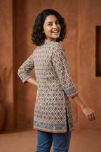 Elegant Jaipuri Printed Cotton Short Kurti for Women