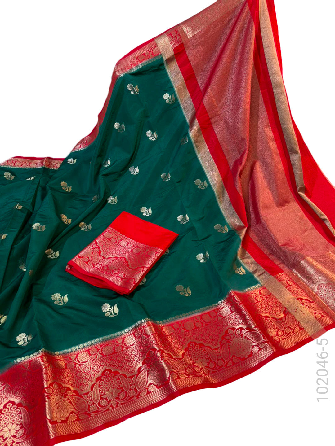 Dupion Silk Zari Buti Work Banarasi Saree