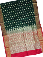 Satin Silk Zari Buti Work Banarasi Saree