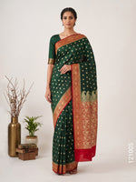 Satin Silk Zari Buti Work Banarasi Saree