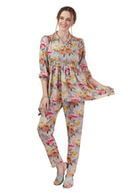 Rama Green Floral Print Cotton Co-Ord Set with Belt