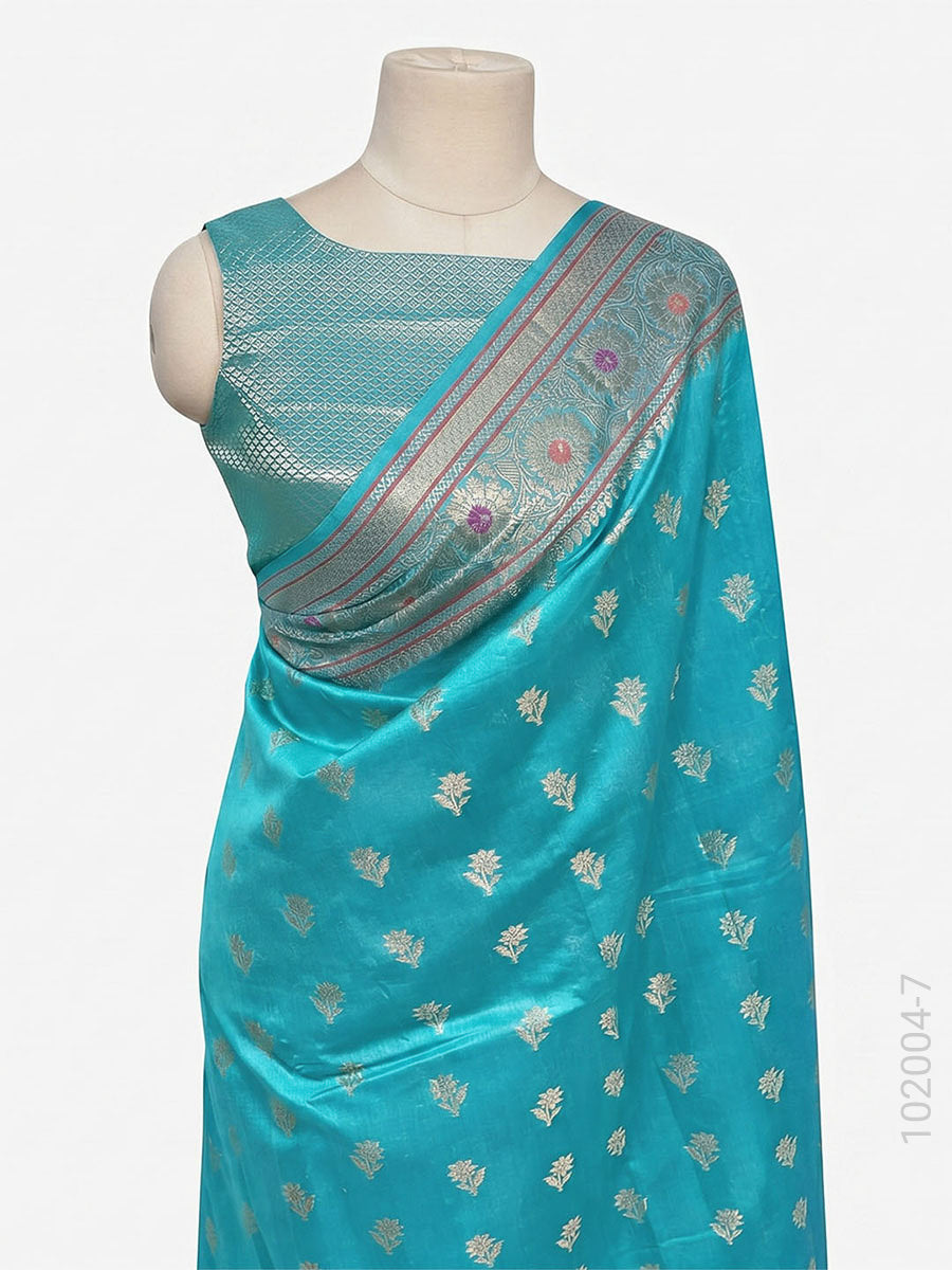 Soft Silk Resham and Zari Work Buti Banarasi Saree