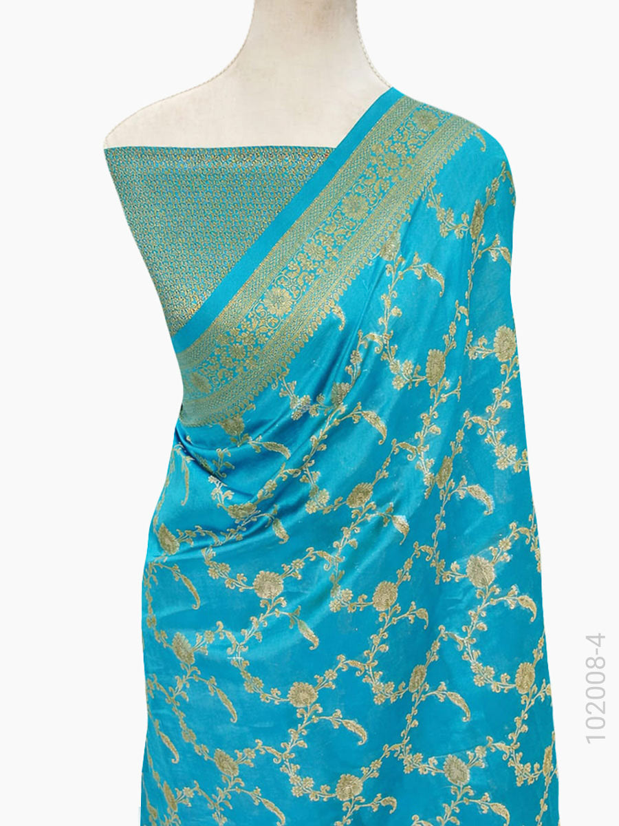 Soft Silk Zari Work Jaal Banarasi Saree