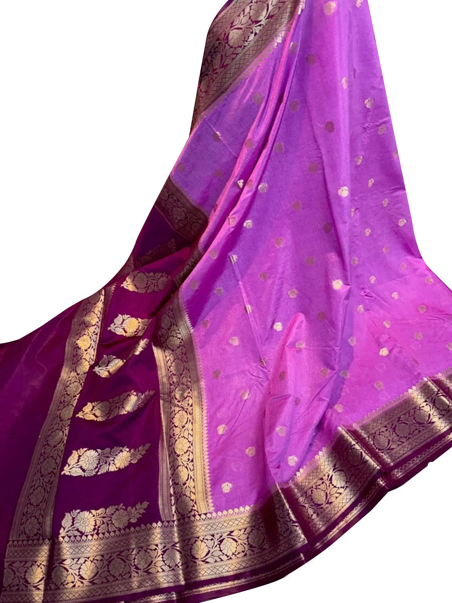 Kora Organza Zari Work Buti Banarasi Saree