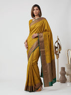 Gold Cotton Silk Zari Work Banarasi Saree