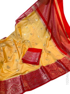 Dupion Silk Zari Buti Work Banarasi Saree