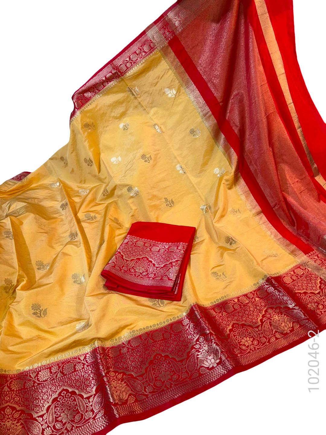 Dupion Silk Zari Buti Work Banarasi Saree
