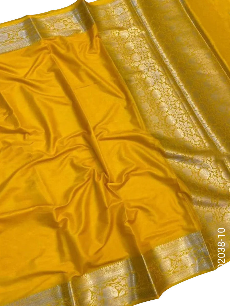 Soft Silk Zari Work Plain Banarasi Saree