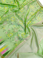Cotton Embroidery Work Kota Checks Banarasi Saree