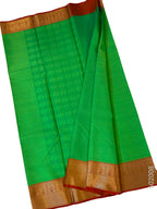 Green Cotton Silk Zari Work Banarasi Saree