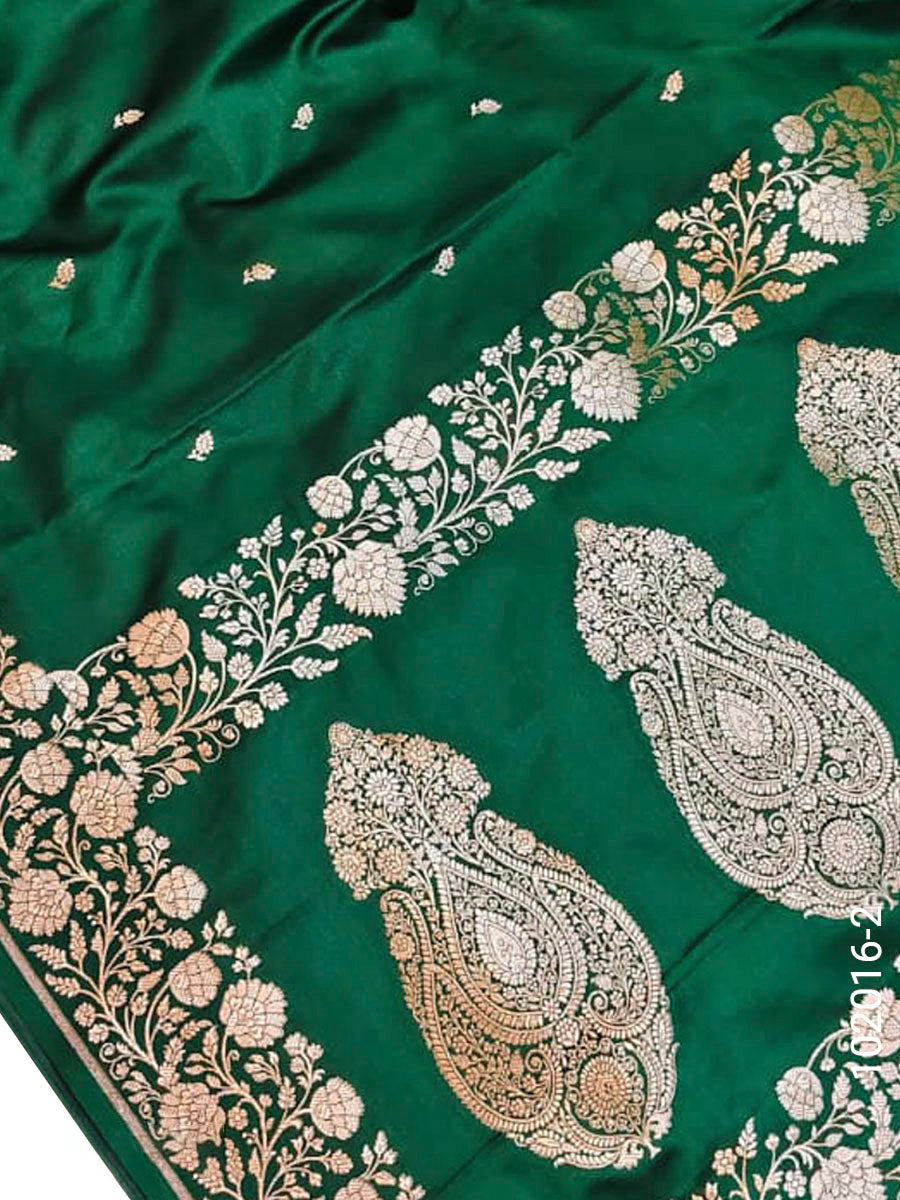 Mashru Silk Zari Work Buti Banarasi Saree