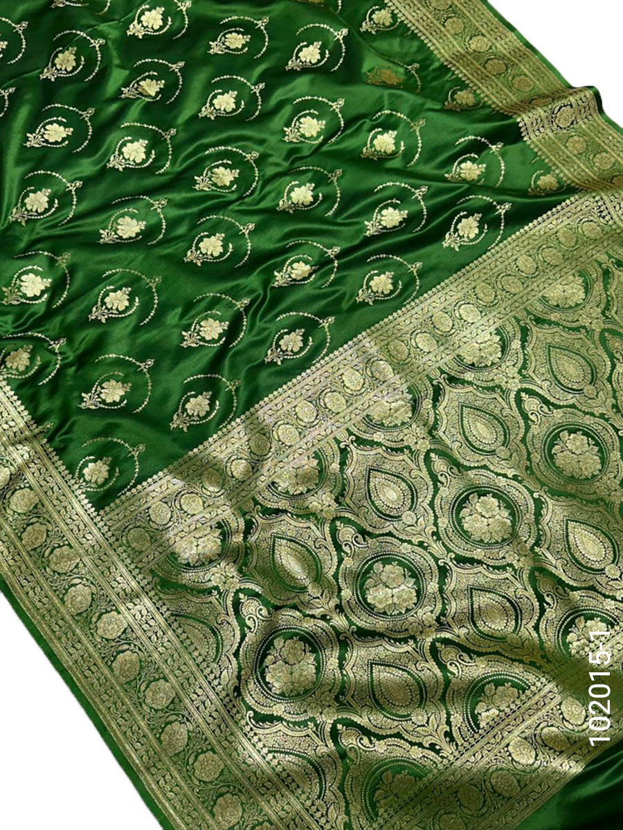 Mashru Silk Zari Work Jaal Banarasi Saree