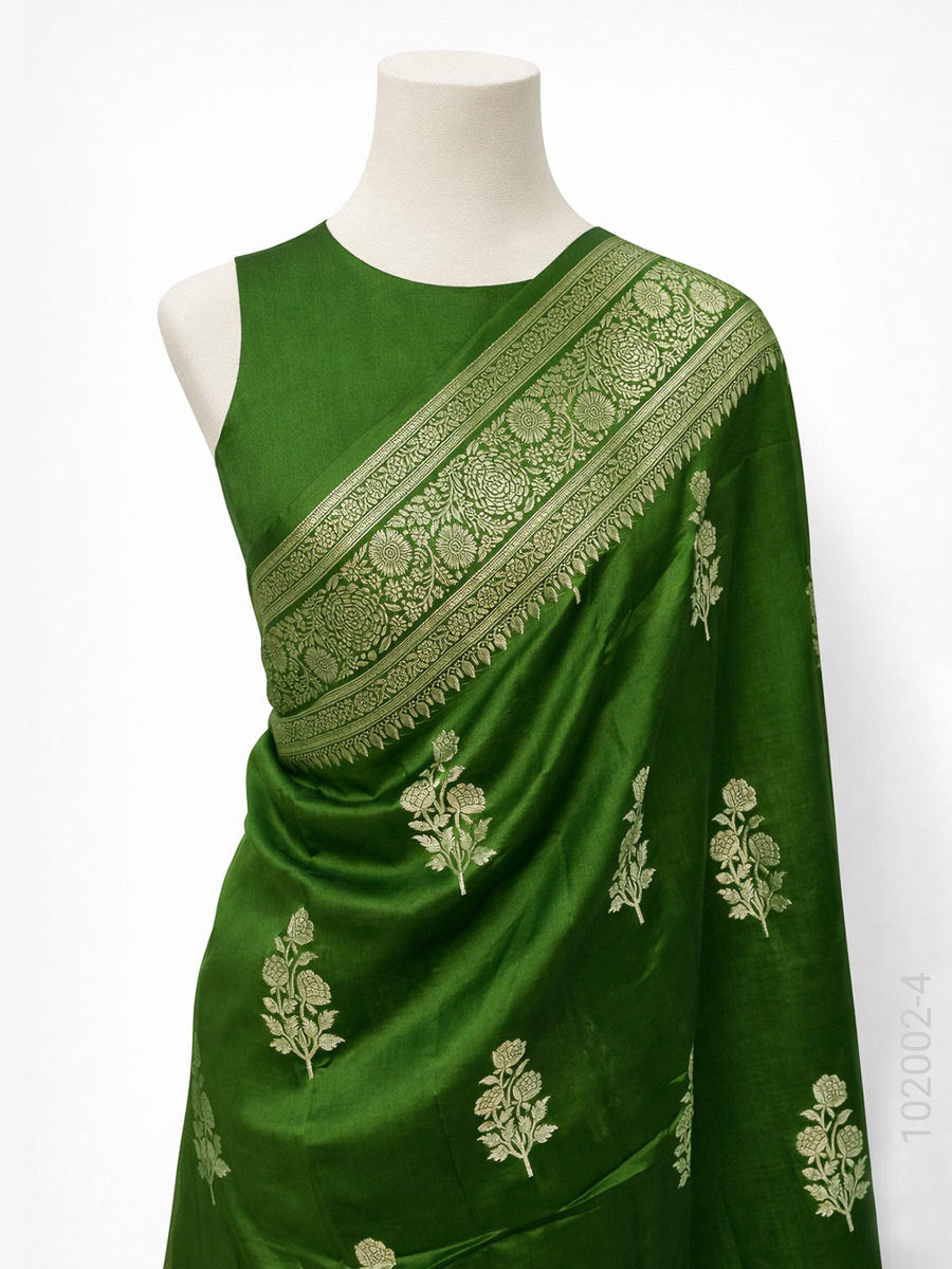 Soft Silk Zari Work Buta Banarasi Saree