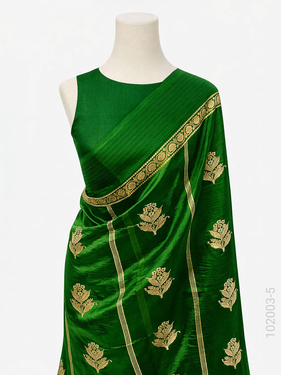 Soft Silk Zari Work Buta Banarasi Saree