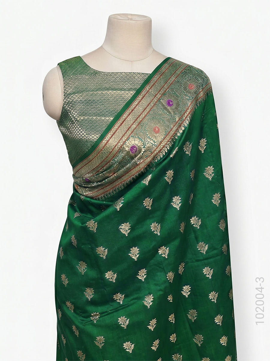 Soft Silk Resham and Zari Work Buti Banarasi Saree