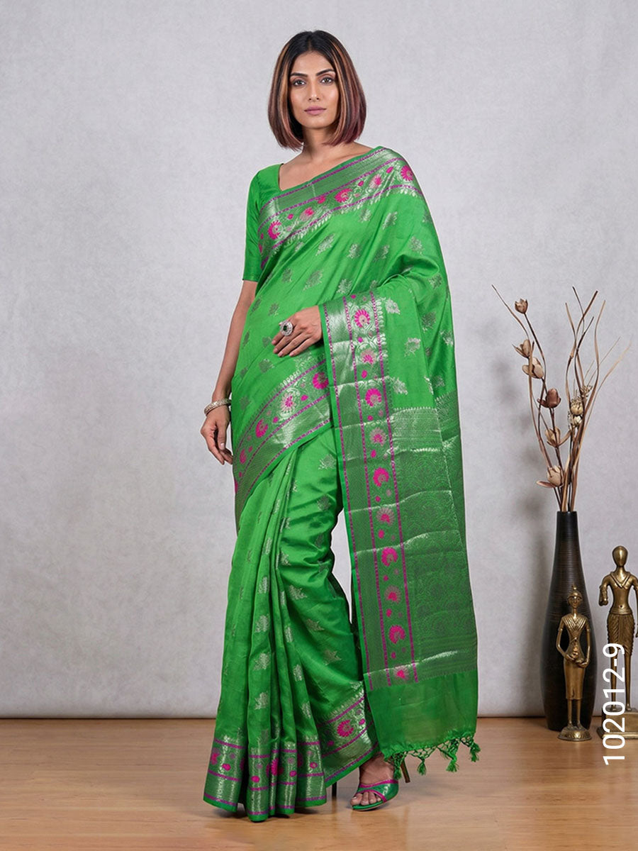 Soft Silk Resham and Zari Work Buta Banarasi Saree