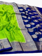 Soft Silk Zari Work Plain Banarasi Saree