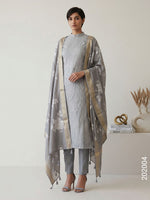 Chanderi Designer Floral Work Banarasi Suit With Chanderi Dupatta