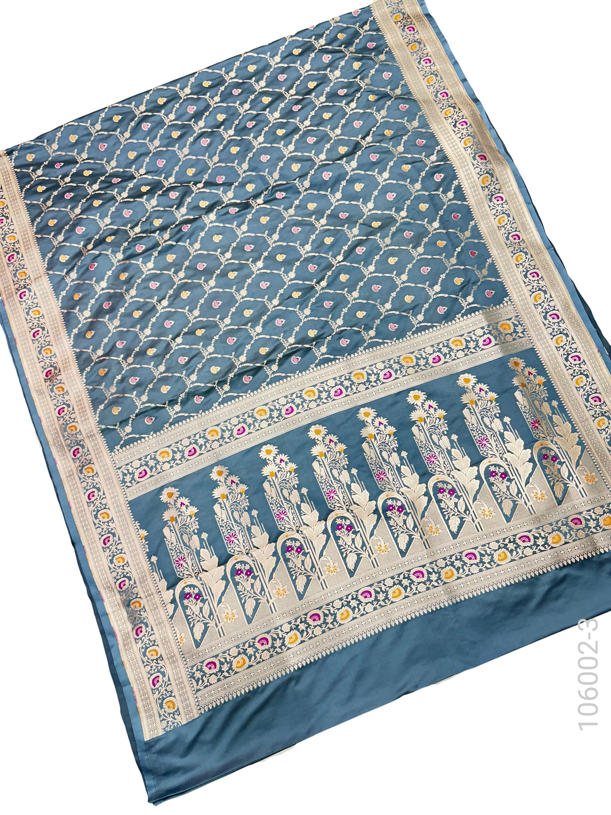 Mashru Silk Resham and Zari Jaal Work Banarasi Saree