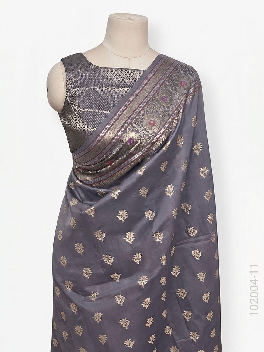 Soft Silk Resham and Zari Work Buti Banarasi Saree