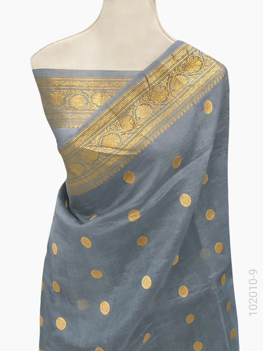 Kora Organza Zari Work Buta Banarasi Saree