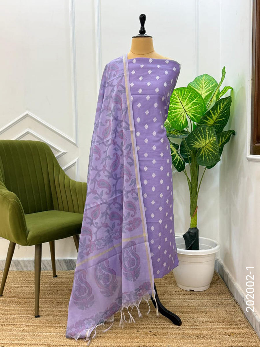Chanderi Resham Buti Work Banarasi Suit With Chanderi Dupatta