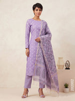 Chanderi Resham Buti Work Banarasi Suit With Chanderi Dupatta