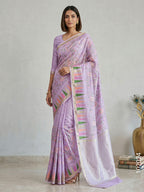 Cotton Embroidery Work Kota Checks Banarasi Saree