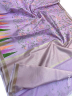 Cotton Embroidery Work Kota Checks Banarasi Saree