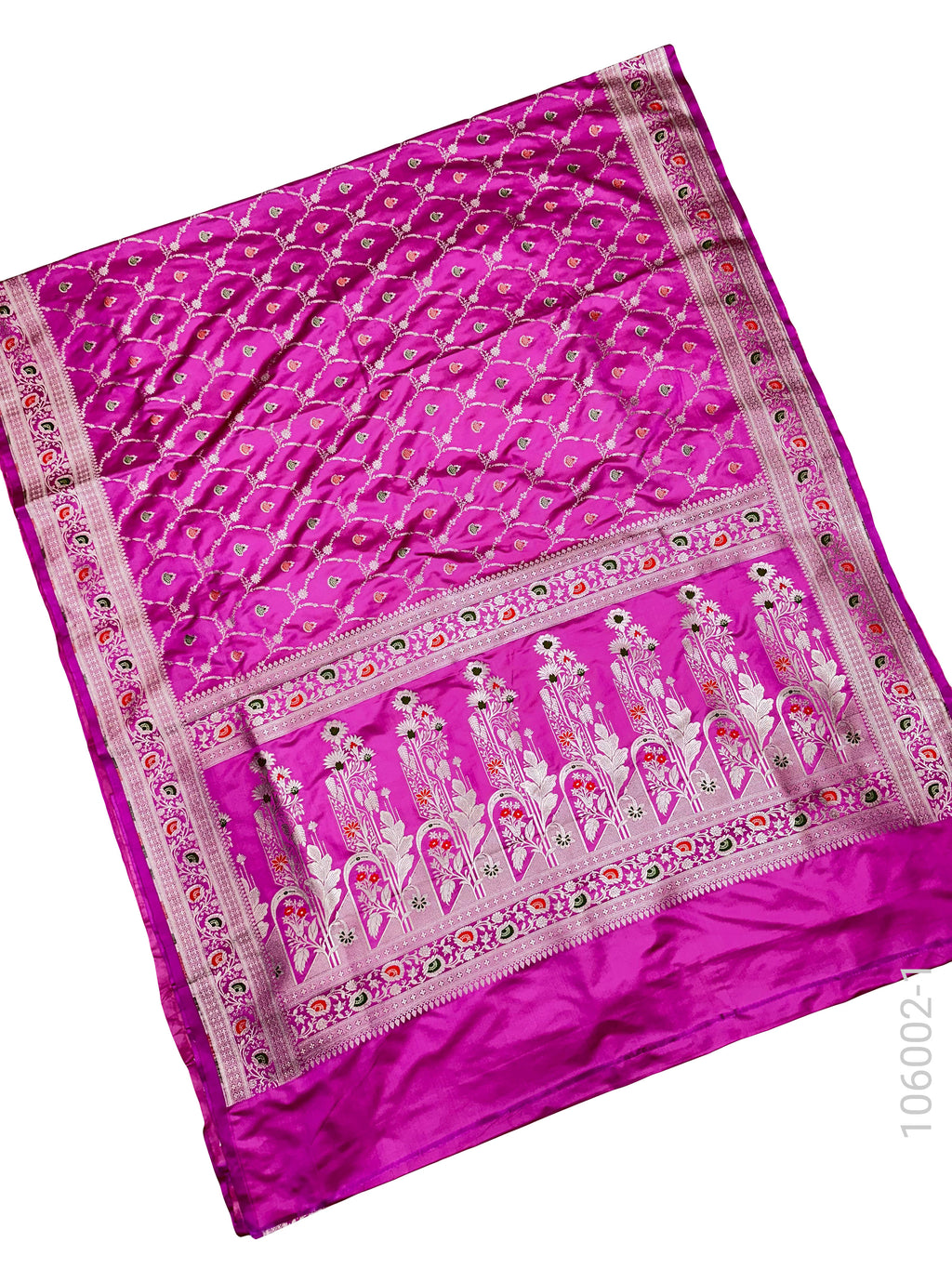 Mashru Silk Resham and Zari Jaal Work Banarasi Saree