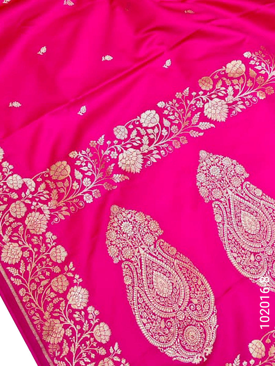 Mashru Silk Zari Work Buti Banarasi Saree